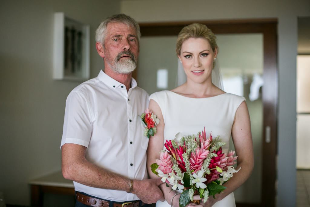 White wedding photoshoot at Hilton Fiji Beach Resort and Spa by Cheer Wedding Photography