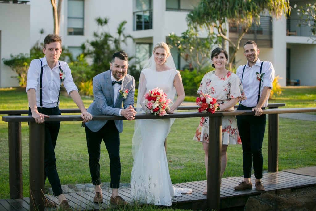 White wedding photoshoot at Hilton Fiji Beach Resort and Spa by Cheer Wedding Photography