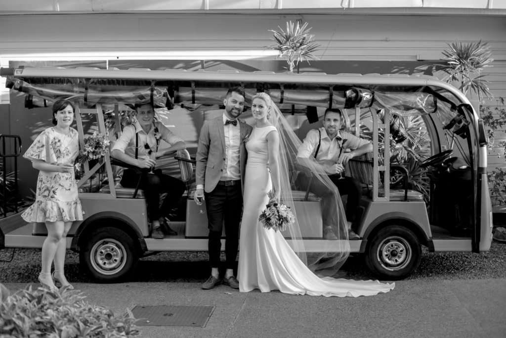 White wedding photoshoot at Hilton Fiji Beach Resort and Spa by Cheer Wedding Photography