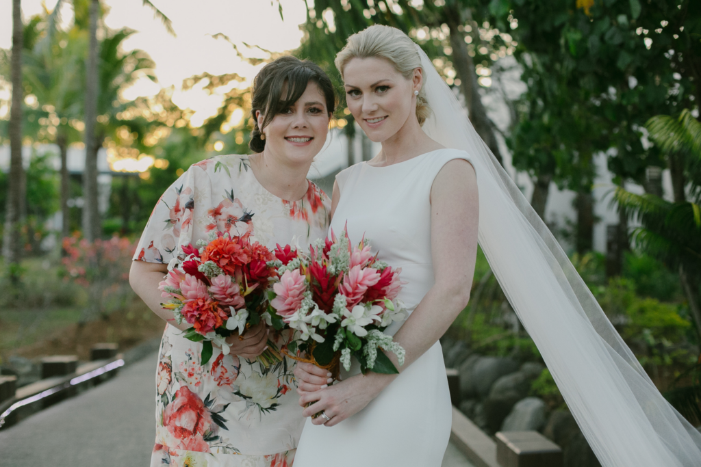 White wedding photoshoot at Hilton Fiji Beach Resort and Spa by Cheer Wedding Photography