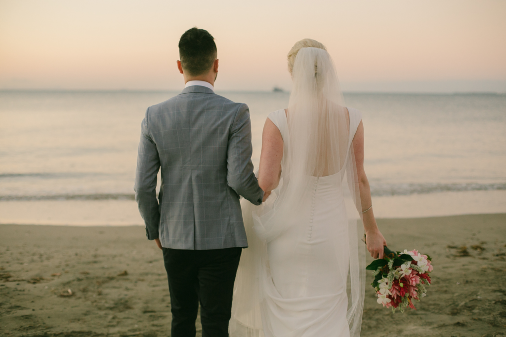 White wedding photoshoot at Hilton Fiji Beach Resort and Spa by Cheer Wedding Photography