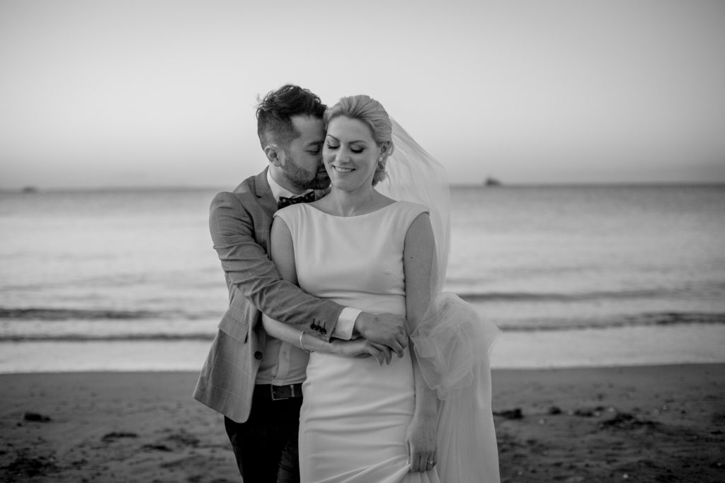 White wedding photoshoot at Hilton Fiji Beach Resort and Spa by Cheer Wedding Photography