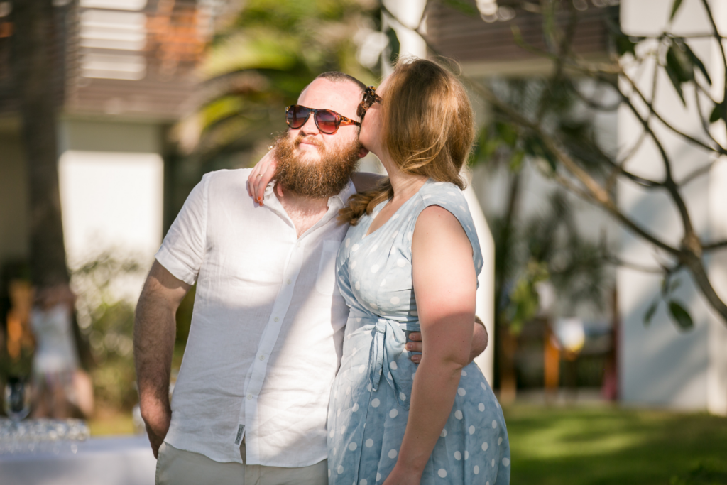 White wedding photoshoot at Hilton Fiji Beach Resort and Spa by Cheer Wedding Photography