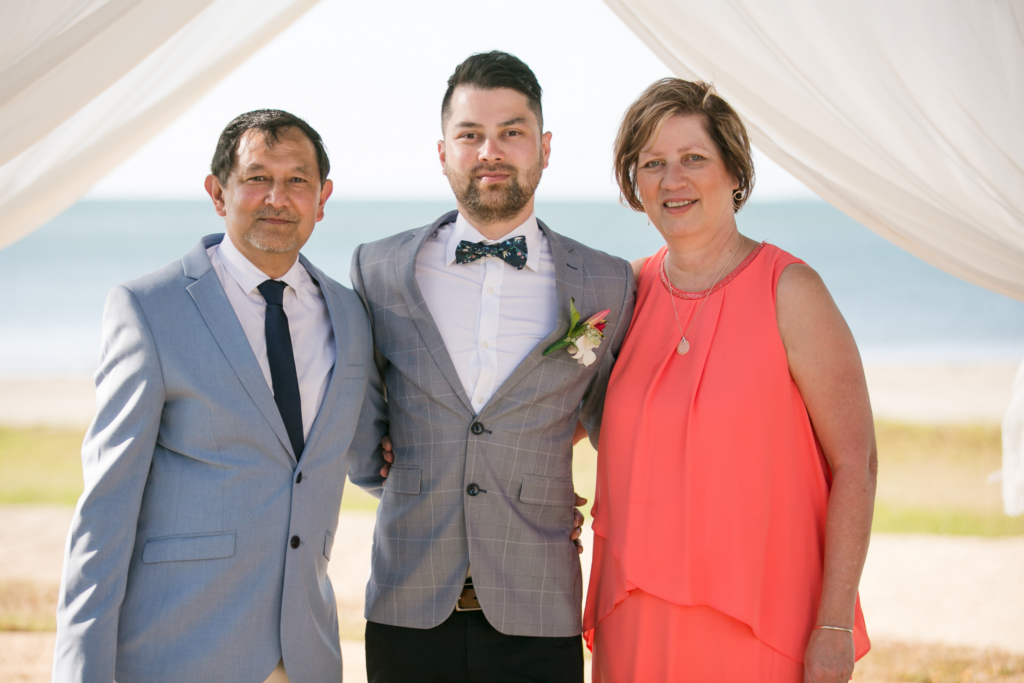 White wedding photoshoot at Hilton Fiji Beach Resort and Spa by Cheer Wedding Photography